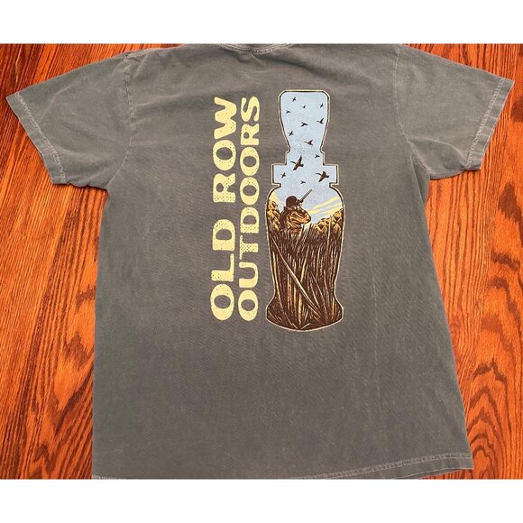 Old Row Outdoors Duck Call Hunting Distressed Green Tshirt Mens Size M - Picture 1 of 5